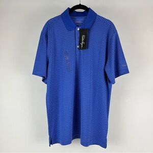 NEW Walter Hagen Blue Textured Polo Shirt